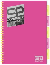 Kołonotes A4 200 k. neon różowy CoolPack, Patio