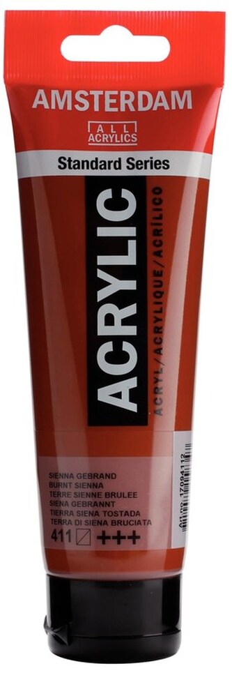 Farba akrylowa nr 411 burnt sienna 120ml, Amsterdam