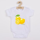 Dětské body s potiskem New Baby Lemon - krátký rukáv - velikost 80 (9-12m)