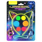 Svítící barvy na obličej s čelenkou a gumičkou