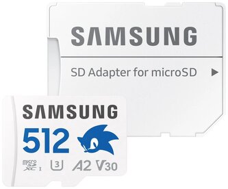 SAMSUNG PRO Plus Sonic the Hedgehog™ microSDXC 512GB + SD Adaptér / CL10 UHS-I U3 / A2 / V30
