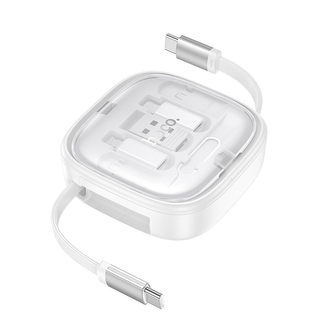 Datový kabel 3v1 HOCO U140 USB A na USB C, Micro USB, Ligtning, délka 0,95m, barva bílá