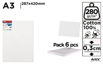 Tablica malarska A3 29,7x42x0,3cm (6szt)