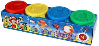 Ciastolina 4-kol. po 50g 2432, Flamingo