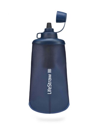 LSPSF1GRWW Lifestraw Peak Series Collapsible Squeeze Bottle 1L Dark Gray