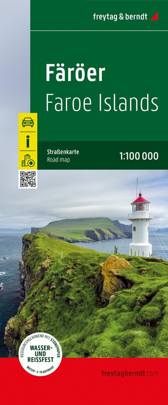 Färöer / Føroyar, Straßen- und Freizeitkarte 1:90.000, freytag & berndt
