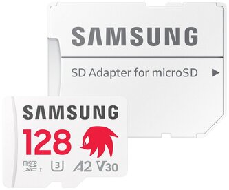 SAMSUNG PRO Plus Sonic the Hedgehog™ microSDXC 128GB + SD Adaptér / CL10 UHS-I U3 / A2 / V30