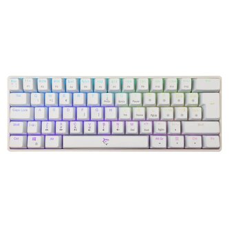 White Shark herní mechanická klávesnice SHINOBI 2 , CZ/SK layout,červený switch, bílá (GK-4211)