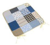 Sedák Adéla hladký - Patchwork modrá - 40x40 cm hladký