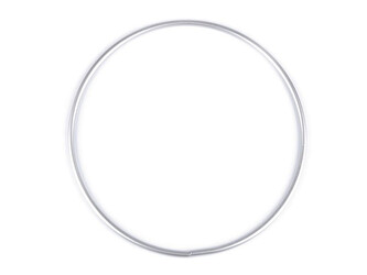 Kovový kruh / ucho na tašku Ø20 cm - 10 ks - stříbrná