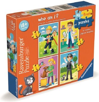 RAVENSBURGER Moje první puzzle: Uhádneš, kdo jsem? 4v1 (2,3,4,5 dílků)