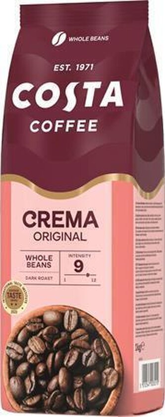 Káva "Café Crema Blend Original", tmavě pražená, zrnková, 1000 g, COSTA 2377001 Káva "Café Crema Blend Original", tmavě pražená, zrnková, 1000 g, COSTA 2377001