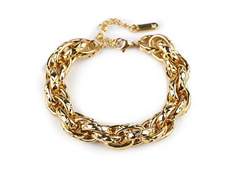 Náramek z nerezové oceli robustní řetízek - 1 ks - 2 zlatá