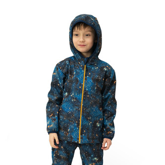 Dětská softshellová bunda DUO Galaxie; Barva: modrá; Velikost: 86