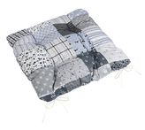 Sedák Adéla prošívaný - Patchwork šedá - 40x40 cm prošívaný