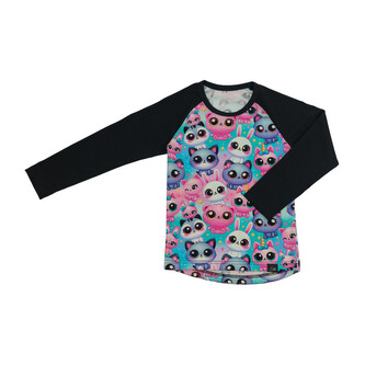 Dívčí triko s dlouhým rukávem Colored cats Pink; Barva: růžová; Velikost: 110