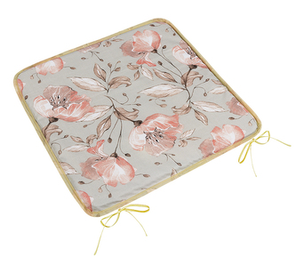 Sedák Adéla hladký - Lilie losos, šedá - 40x40 cm hladký