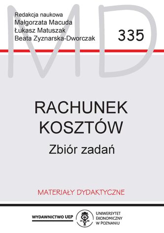 Rachunek kosztów. Zbiór zadań