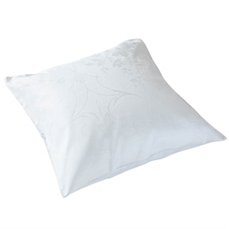 Dadka Povlak na polštář damašek Kytice bílá 50x70 cm