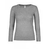 Triko dámské B&C dlouhý rukáv E150 - šedé, S