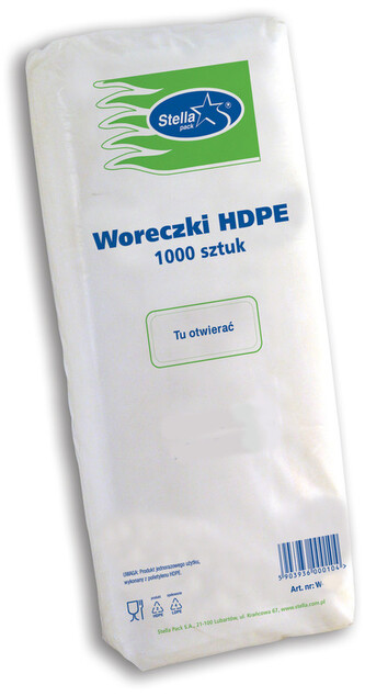 Woreczki HDPE 10/4x22 1000szt Stell