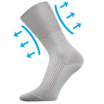 Lonka® ponožky Zdravan sv.šedá 38-39 (25-26) 3 páry