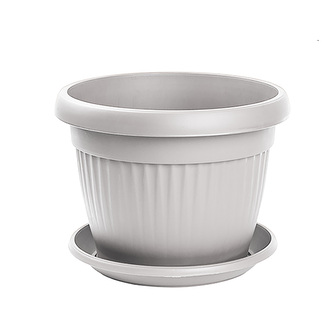 Gardino, Květináč MEDITERAN průměr 20 cm s podmiskou, bílá