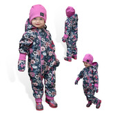 Rostoucí softshellová kombinéza s fleecem Garden bloom; Barva: šedá; Velikost: 92 - 98