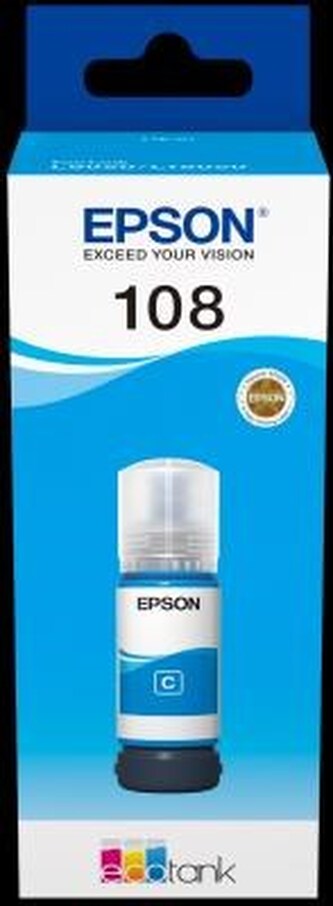 EPSON 108 EcoTank Cyan ink bottle