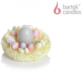 Świeca lampion Easter Holder 135 x 70 + jajko 45 x 60 żółty + szary, Bartek Candles
