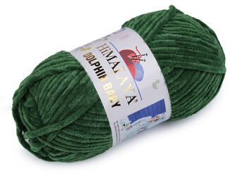 Pletací žinylková příze Dolphin Baby 100 g - 1 ks - 37 (80360) zelená