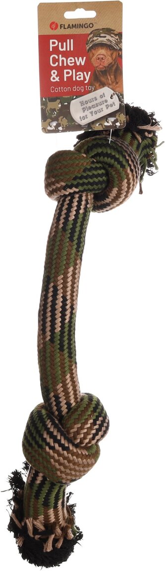 Flamingo Joe Hračka pro psy Lano maskáčové 53cm Flamingo Joe Hračka pro psy Lano maskáčové 53cm