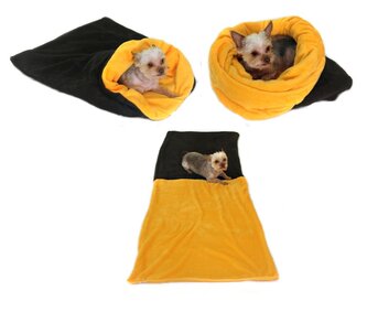 Marysa pelíšek 3v1 pro psy, tmavě šedý/žlutý, velikost XL