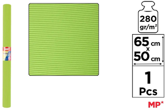 Tektura falista 65x50cm 280g/m2, jasnozielona, Main Paper