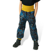 Rostoucí softshellové kalhoty Galaxie; Barva: modrá; Velikost: 104