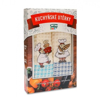 Svitap Dárková sada vaflových utěrek Kuchař 50x70 cm 2 ks