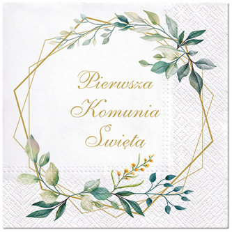Serwetki 33x33cm Communion Leaves Frame, Paw