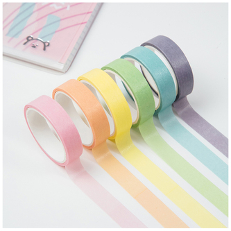 Taśmy dekoracyjne "Macaron" 1cm x 3m, 6 szt., Meshu