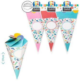 Rożek papierowy składany 19,5 cm 1 z 3 kolorów, Trendhaus