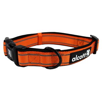 Alcott Reflexní obojek pro psy Adventure oranžový neon velikost M