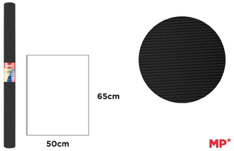 Tektura falista 65x50cm 280g/m2, czarna, Main Paper