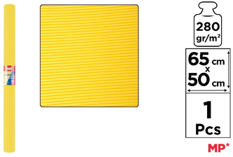 Tektura falista 65x50cm 280g/m2, jasnożółta, Main Paper