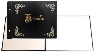 Kronika 345x255 pozioma złocona czarna, Warta 319-018