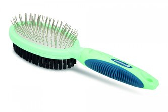 Beeztees Oboustranný kartáč se štětinami a nerezovými hroty 25cm