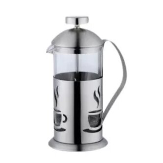 Frenchpress 350ml Kinghoff (stainless steel) - coffee pattern