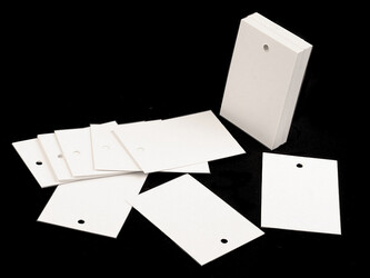 Papírová visačka / jmenovka 40x60 mm - 250 ks - bílá