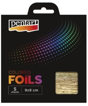 Folia 14x14cm 5 arkusz Różowe Złoto, Pentart