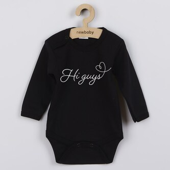 Dětské body s potiskem New Baby Hi guys - velikost 56 (0-3m)