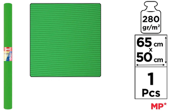 Tektura falista 65x50cm 280g/m2, zielona, Main Paper