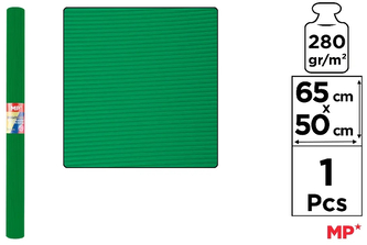 Tektura falista 65x50cm 280g/m2, ciemnozielona, Main Paper